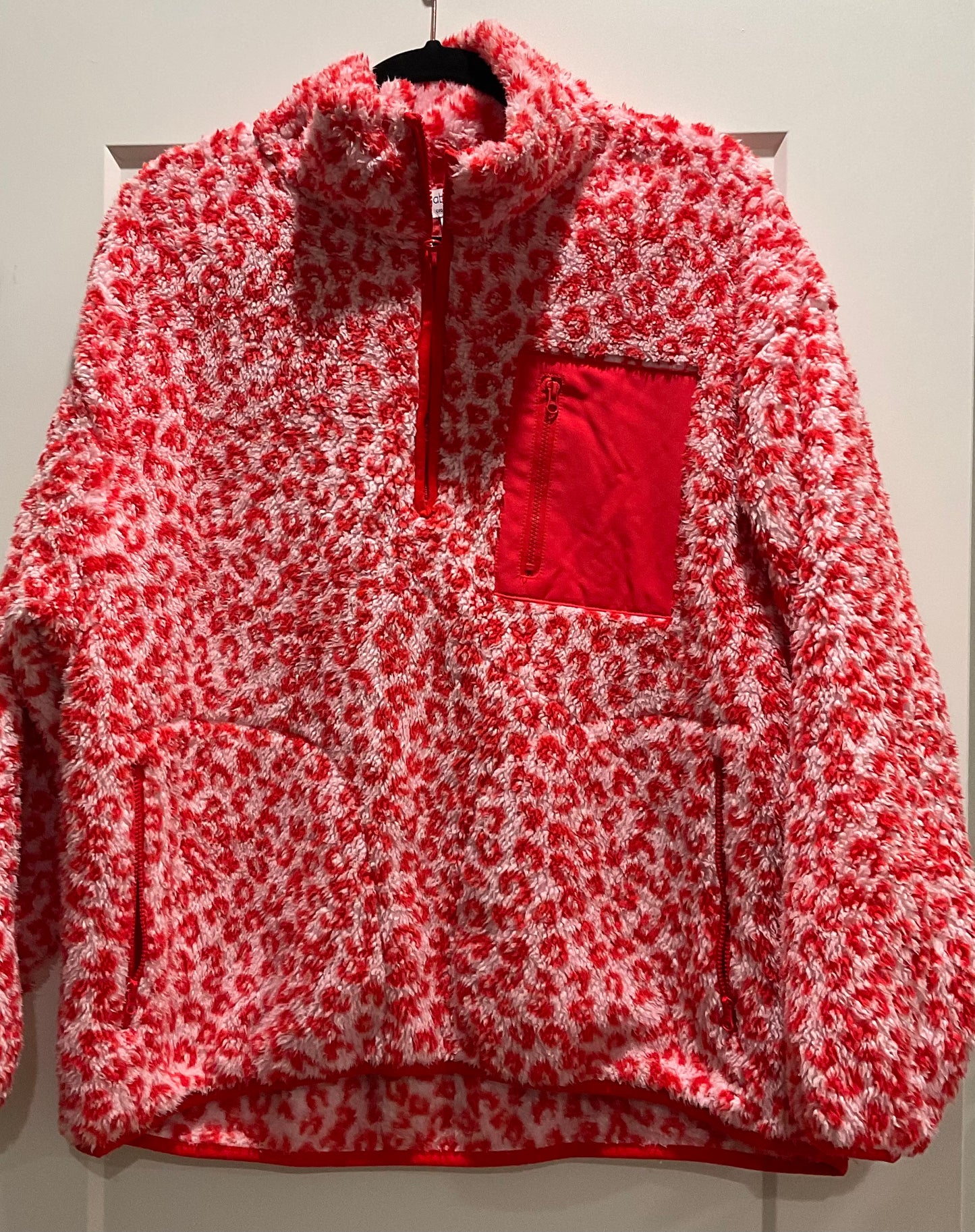 Pink/White Leopard Pullover
