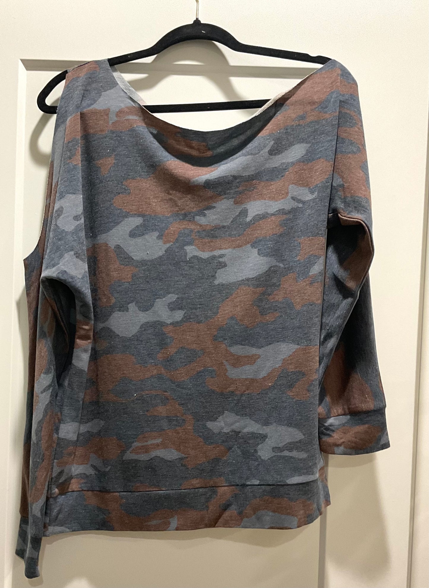 Off Shoulder Camo Top
