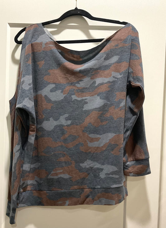 Off Shoulder Camo Top
