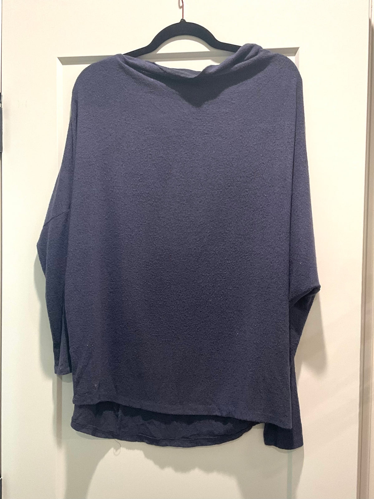 Navy Oversized Cowl Neck Tunic