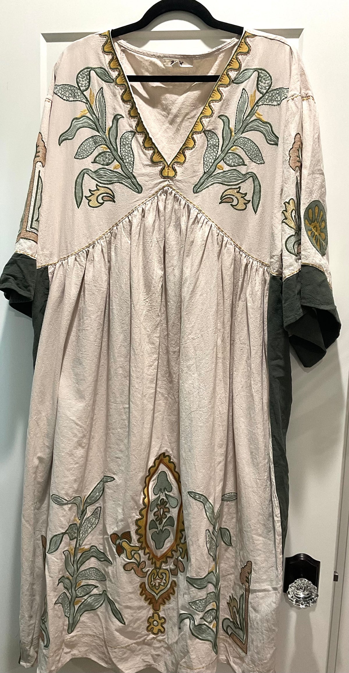 Embroidered Boho Midi Dress